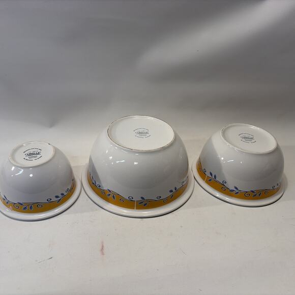 Corelle Coordinates Casa Flora Flowers 3 pc 1 2 3 Quart Qt Mixing Bowl Set - Picture 5 of 11